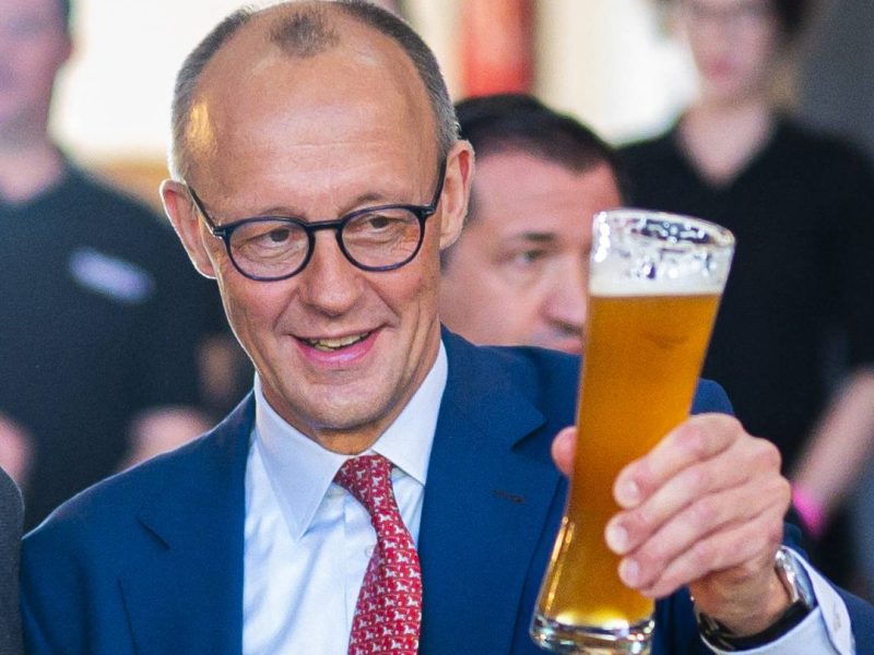 Merz hatte Bier-Durst.