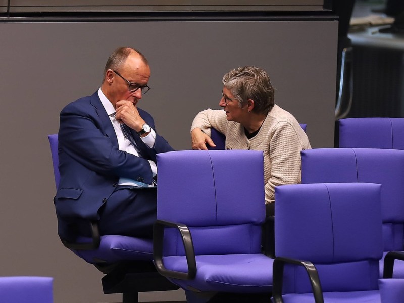 Friedrich Merz und Britta Haßelmann