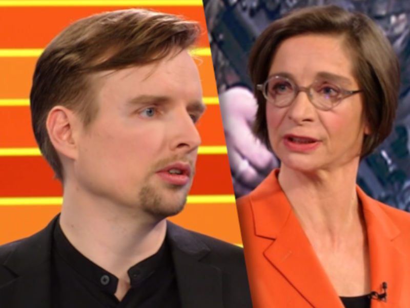 Kuriose Szene am Hamburger Wahlabend im ZDF.