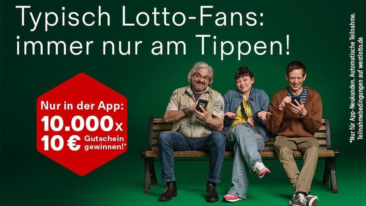 Wer die WestLotto-App noch nie ausprobiert hat, sollte das jetzt tun! Denn wer noch bis Sonntag, 25. Mai, zum allerersten Mal in der App spielt, nimmt automatisch am großen WestLotto-App-Gewinnspiel teil. Verlost werden 10.000 x 10-Euro-Gutscheine